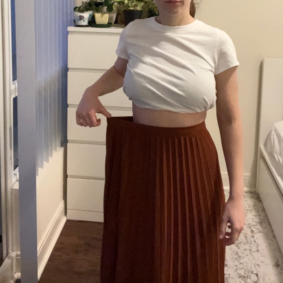 Burnt Orange Maxi Skirt L - Picture 2 of 5